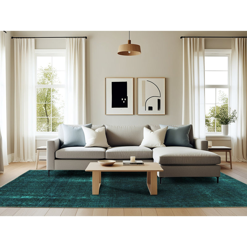 Daevian Wool Indoor Rug, Rectangle 6' x 9'