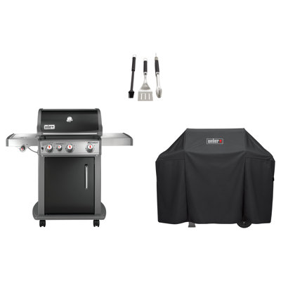 Spirit® Weber 3 - Burner Free Standing Liquid Propane 32000 BTU Gas Grill with Side Burner 3 Piece Set
