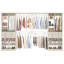 Système d'organisation 117,8 po avec tiroirs en bois, range-chaussures et tringles suspendues Welles-126558257