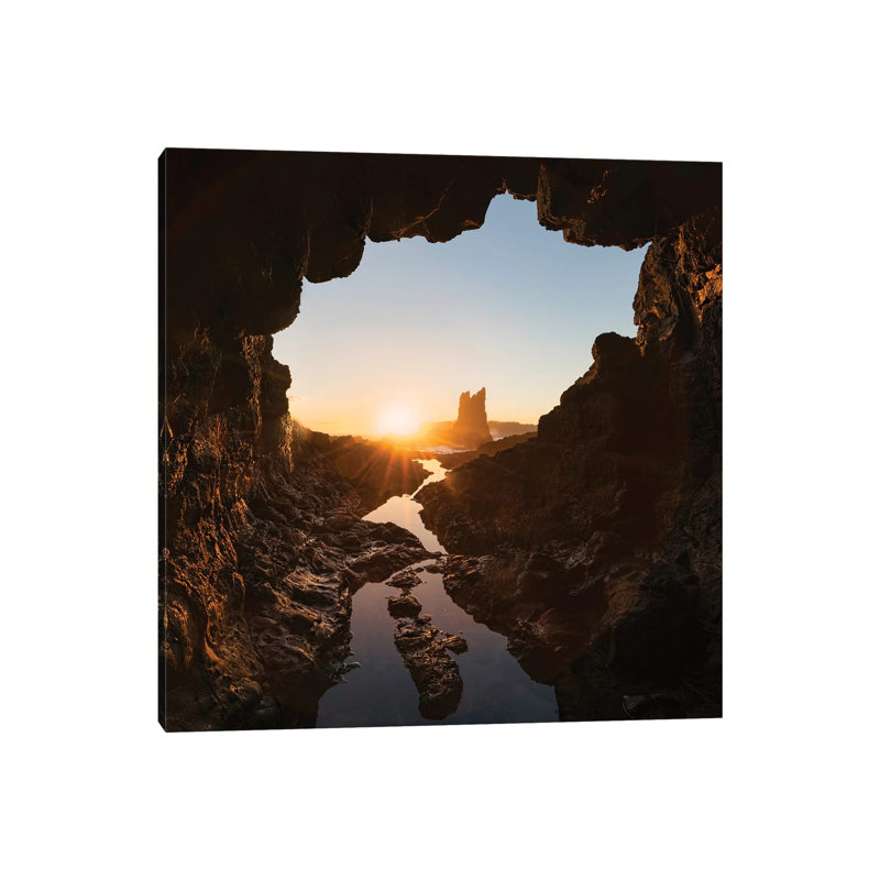 Rock and Cave 1 Piece Wrapped Canvas Wall Art, 45.72 cm H x 45.72 cm W x 1.91 cm D