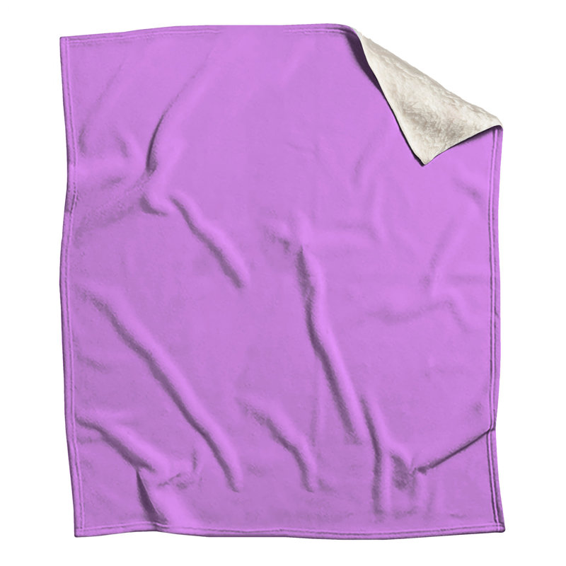 Couvertures unies de couleur mauve, L 50 po x H 60 po
