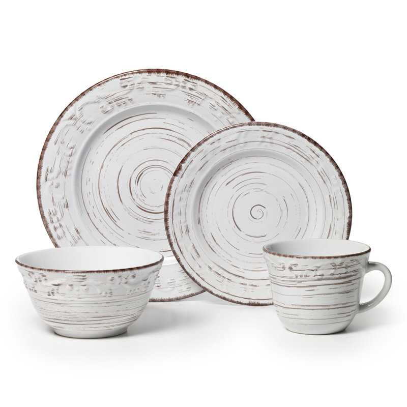 Pfaltzgraff Trellis 16-Piece Stoneware Dinnerware Set, Service for 4