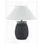 Lampe de table 19 "avec abat-jour en lin Patrick, noir