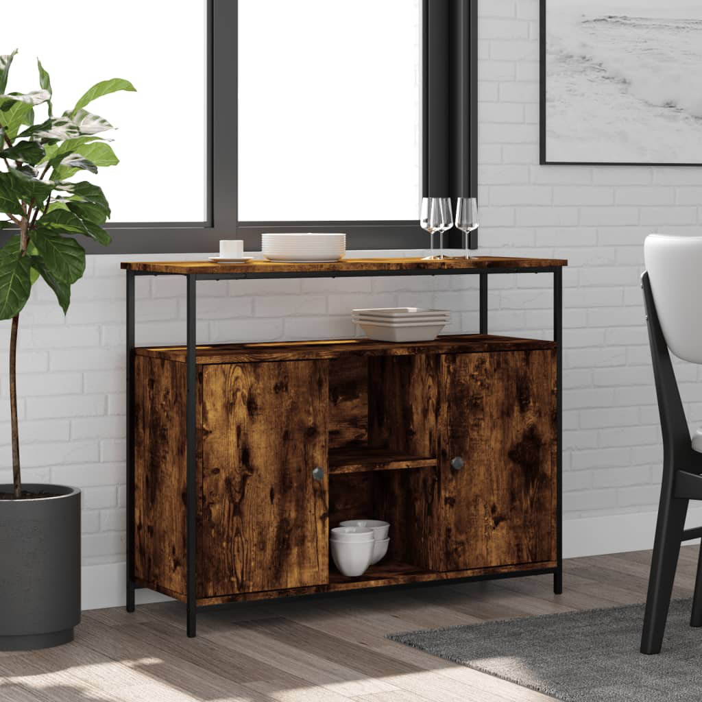 Vidaxl Sideboard Brown Oak 100X35x80 Cm Engineered Wood