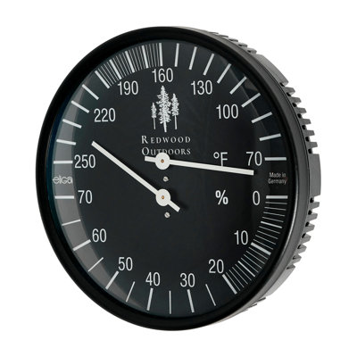 Black 5" Dial Thermometer/hygrometer