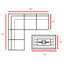 Ensemble de conversation modulaire avec coussins 6 pièces Meltham