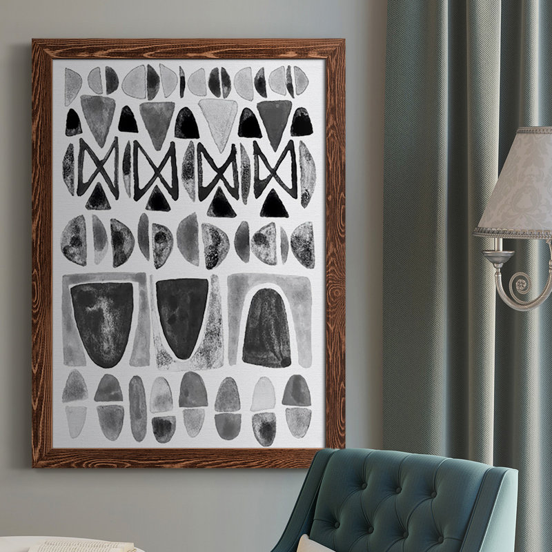 «Gray Arches II», reproduction encadrée de qualité supérieure - prête à être accrochée, Pas de tapis, Toile avec cadre érable
