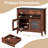 Coffee Bar Cabinet With 2 Drawers And 1 Open Compartment