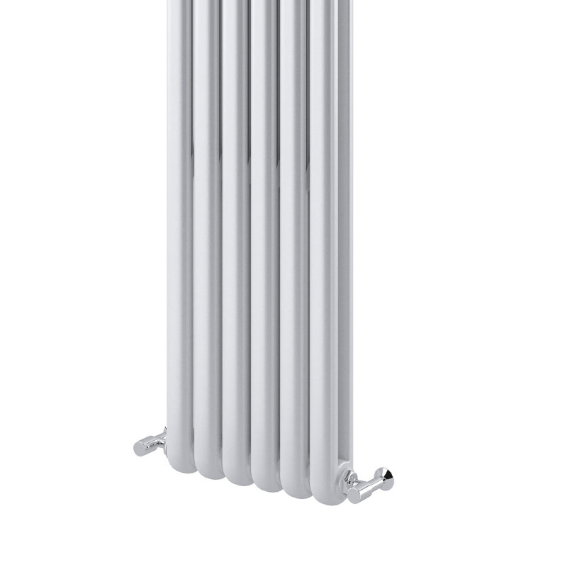 Purcell Vertical Double Panel Radiator, White, 150cm H x 38cm W x 10cm D