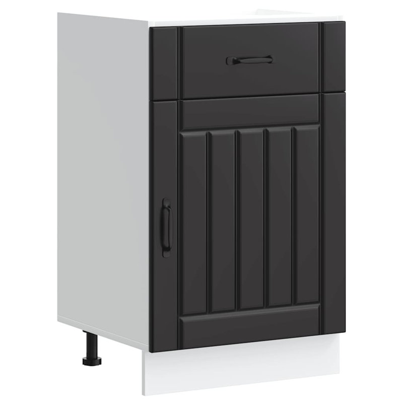 Kitchen Base Cabinet Lucca Engineered Wood, Black