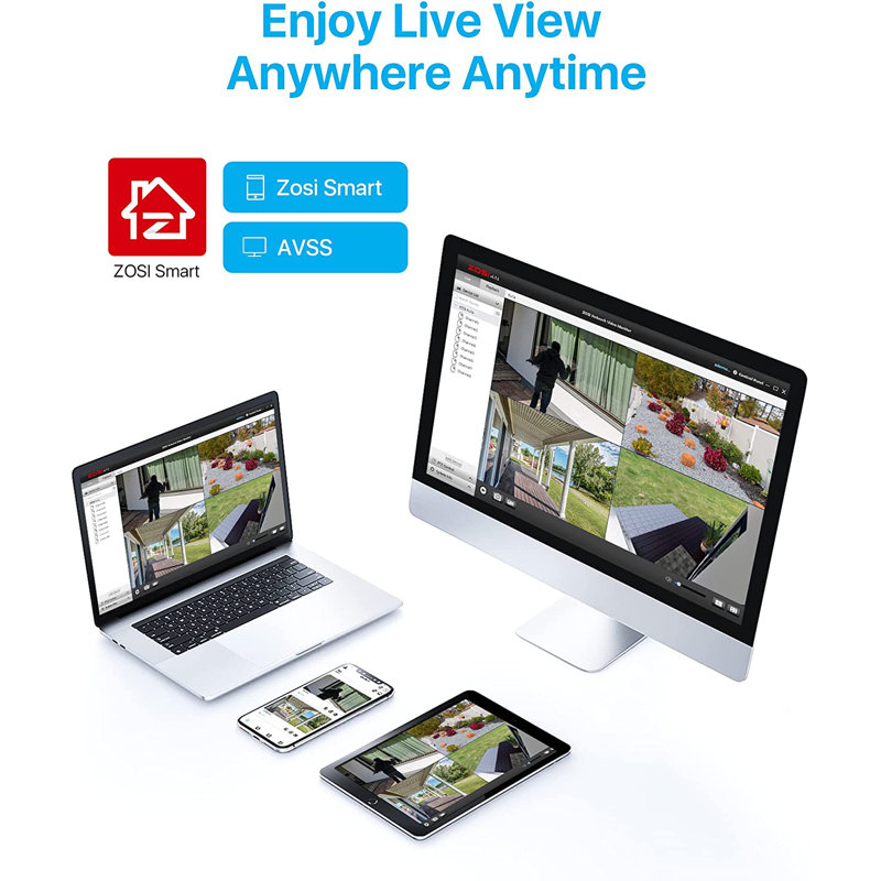 4K 16CH PoE NVR Security Camera System 4TB HDD, 8MP Outdoor PoE Cameras w/ 2-Way Audio, Remote View