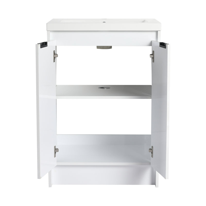 Meuble-lavabo autoportant 48 po avec lavabo en résine