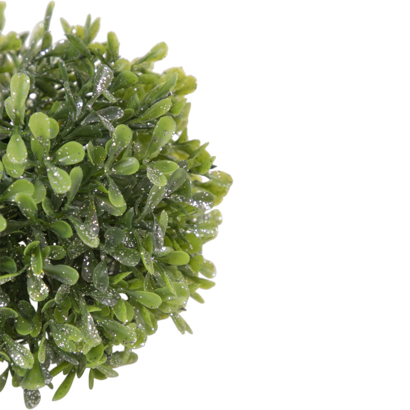 Topiaire en buis artificiel vert et argent 5 "