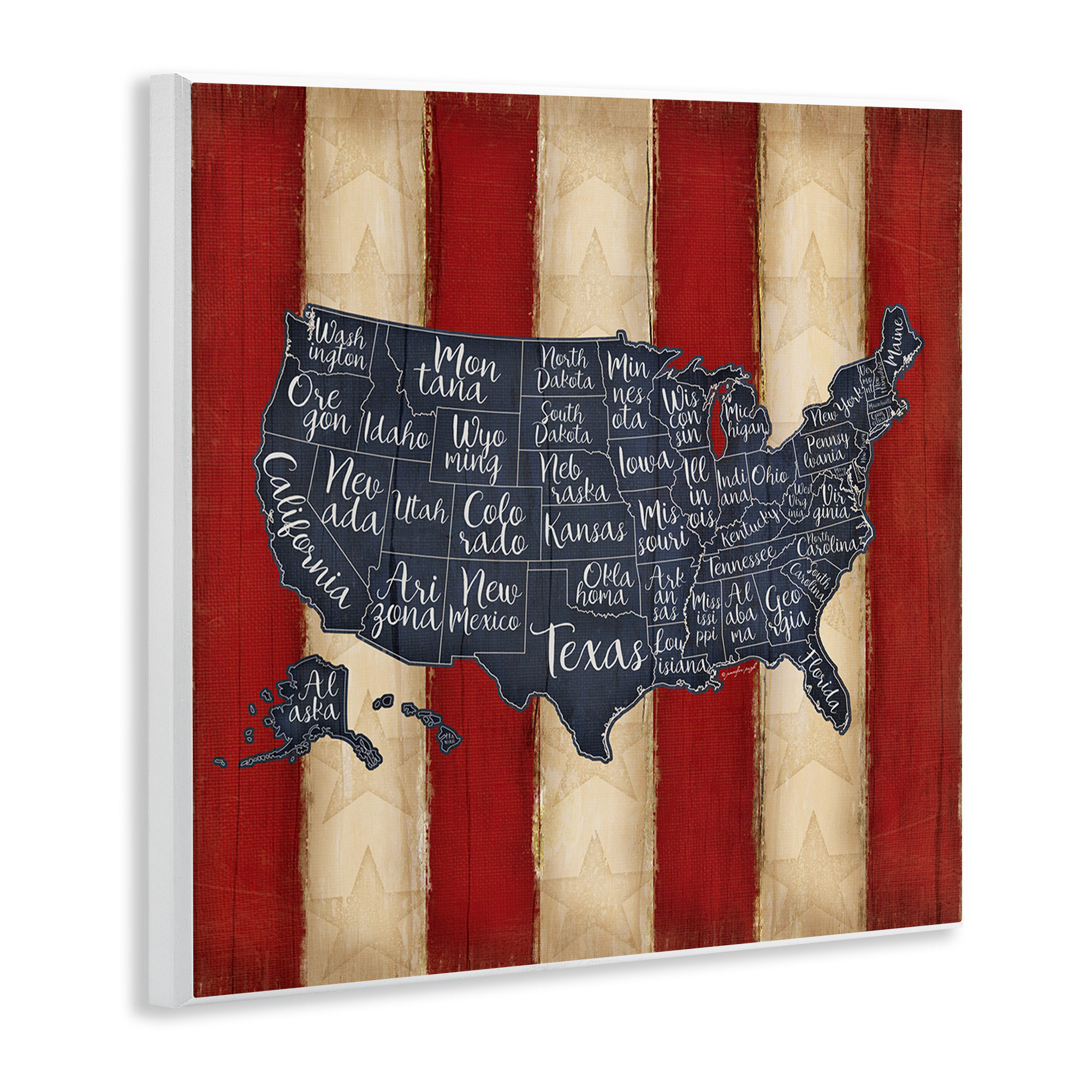 Winston Porter United States Map Graphic Art Print Wall Décor | Wayfair