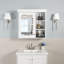 Armoire à pharmacie murale 30 po x 28 po avec miroir et 1 porte à fermeture douce, armoire de rangement ouverte avec tablettes réglables-842201808