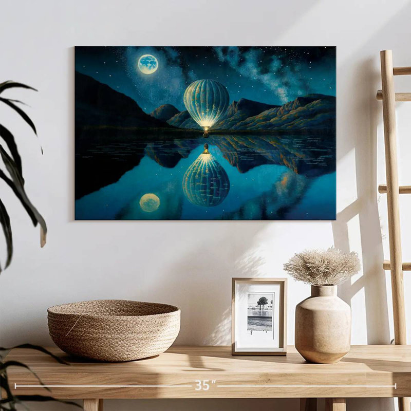 Montgolfière illuminée Mehar, H 16 po x l 24 po
