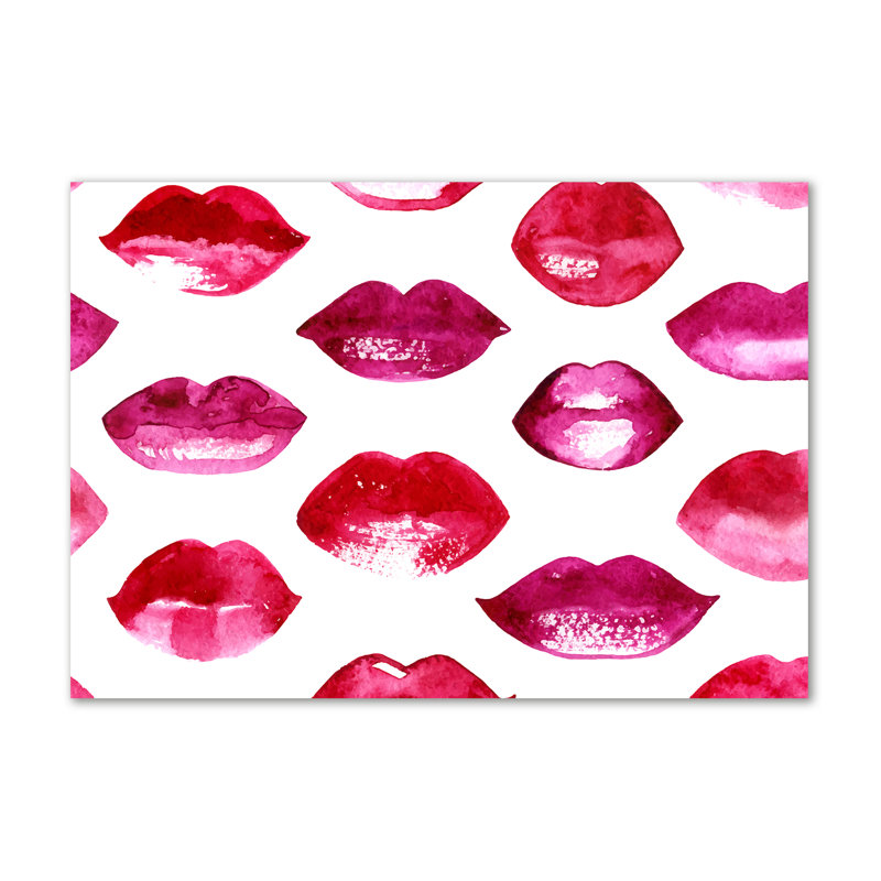 Red Lips - Wrapped Canvas Print