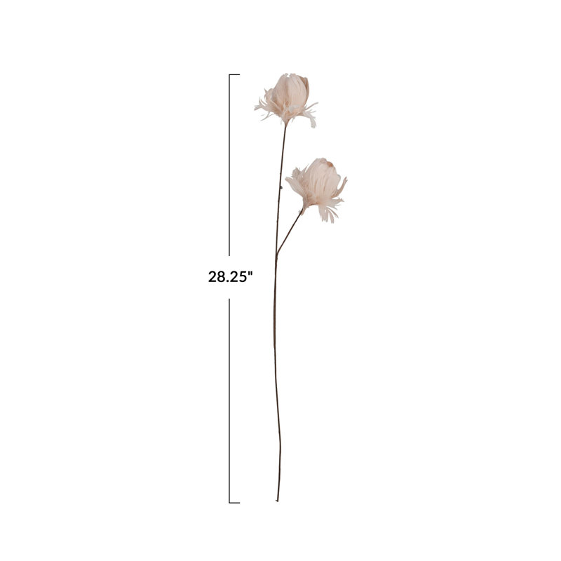 Tige de fleur en plumes biologiques