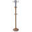 Tall Chrome and Wood Coat Rack-2027139932