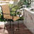 Tan Balcony Bar Stools , 2Pcs 360 Swivel Chairs With , High Mesh Fabric & Steel Frame For Patio, Poolside, Backyard Stools, Armrest Fabric, Backyard, Color
