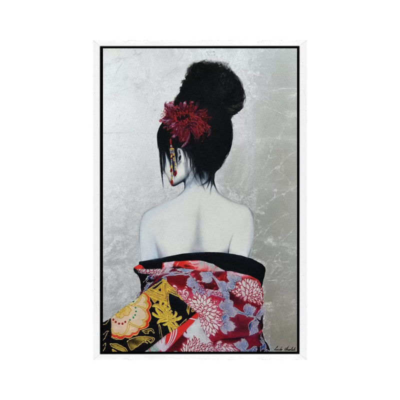Senkai by Linda Charles - Painting on Canvas, White Floater Framed, 66.04cm H x 45.72cm W x 3.81cm D
