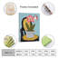 Amaryllis sur chaise, art mural encastré en bois, 20 L x 16 l