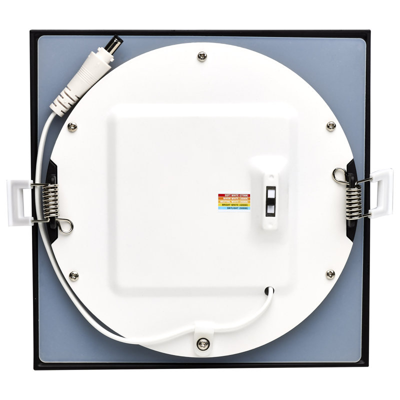 6" Square Selectable Color Temperature Dimmable Air-Tight IC Rated LED Canless Recessed Lighting Kit