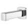 Squared Non-Diverting Tub Spout In Matte Black