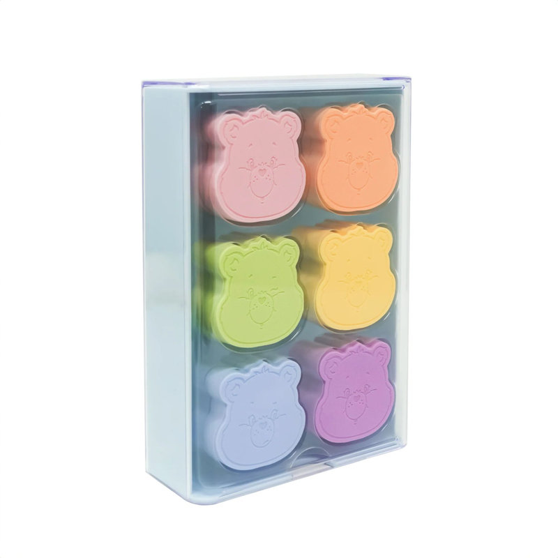 Care Bears 12 pièces multicolore contenant un organisateur de maquillage avec plateau coulissant