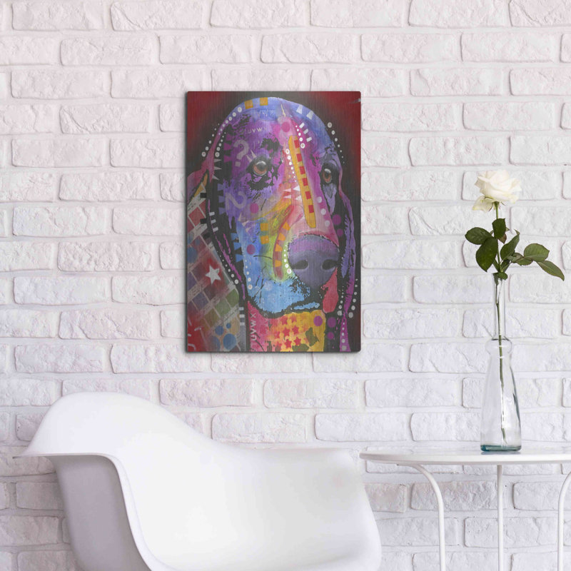 «Pantone Pop Basset Hound» par Dean Russo, H 24 po x l 16 po