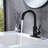 Single Hole Single-Handle High Arc Bathroom Faucet With Swivel Spout In Matte Black