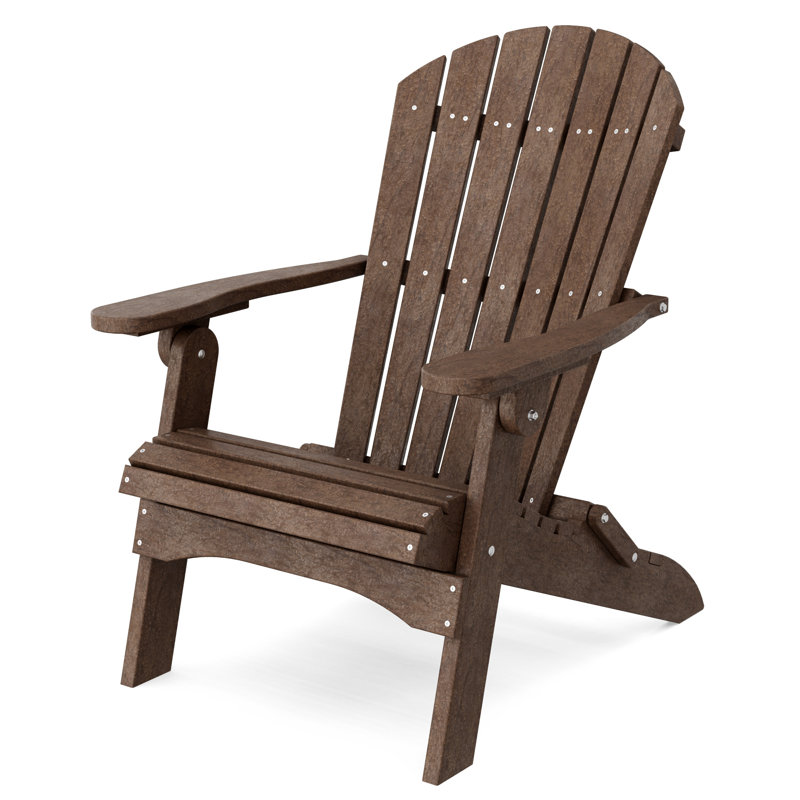 Heritage Folding Adirondack Chair, Tudor Brown