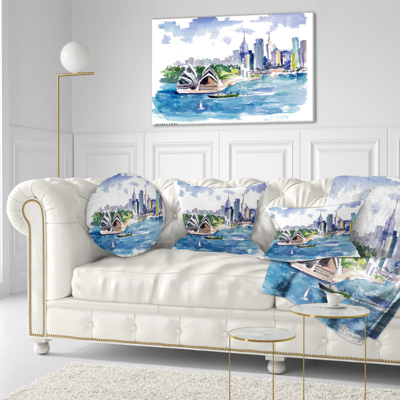 Coussin Cityscape, Rectangulaire, 12 po x 20 po