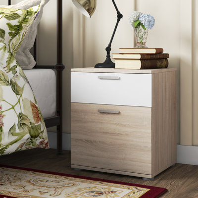 45cm W Manufactured Wood Bedside Table