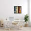 «Rustic Abstraction», brun, orange, bleu, impression-59974793-59974799