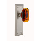 Grandeur Fifth Avenue Plate Privacy with Baguette Crystal Door Knob