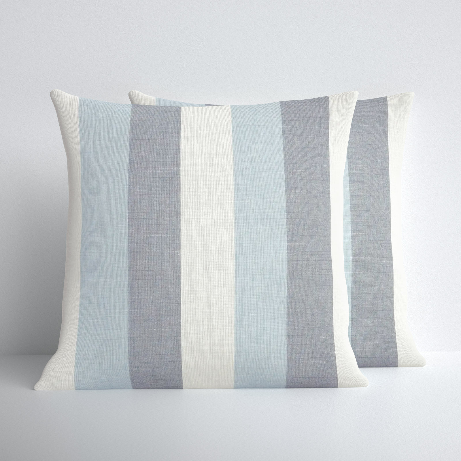 Nisha Sunbrella® Throw Pillow, 16'' x 16'', Blue/White