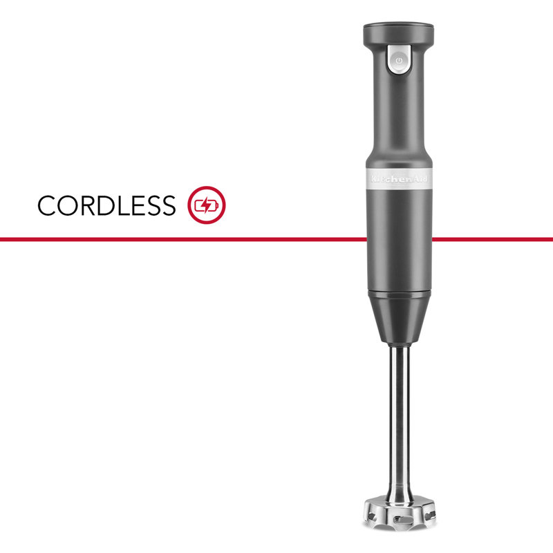 KitchenAid® Cordless Variable Speed Hand Blender, Matte Charcoal Grey