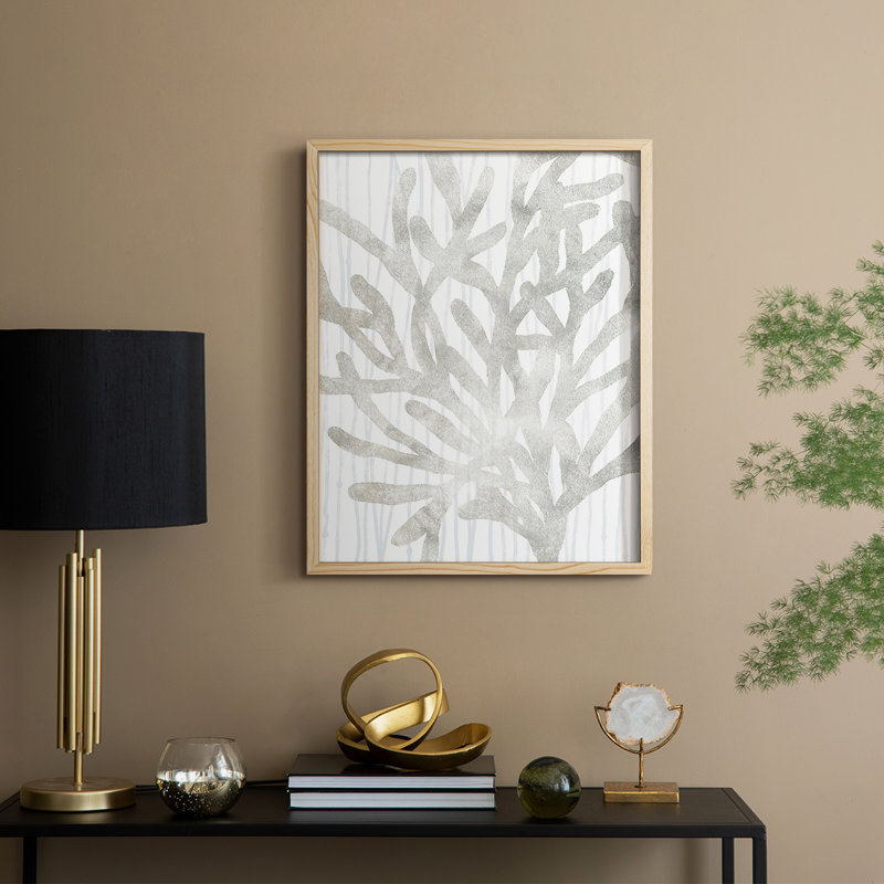 «Quiet Coral III», reproduction encadrée - bois massif, H 21 po x l 17 po