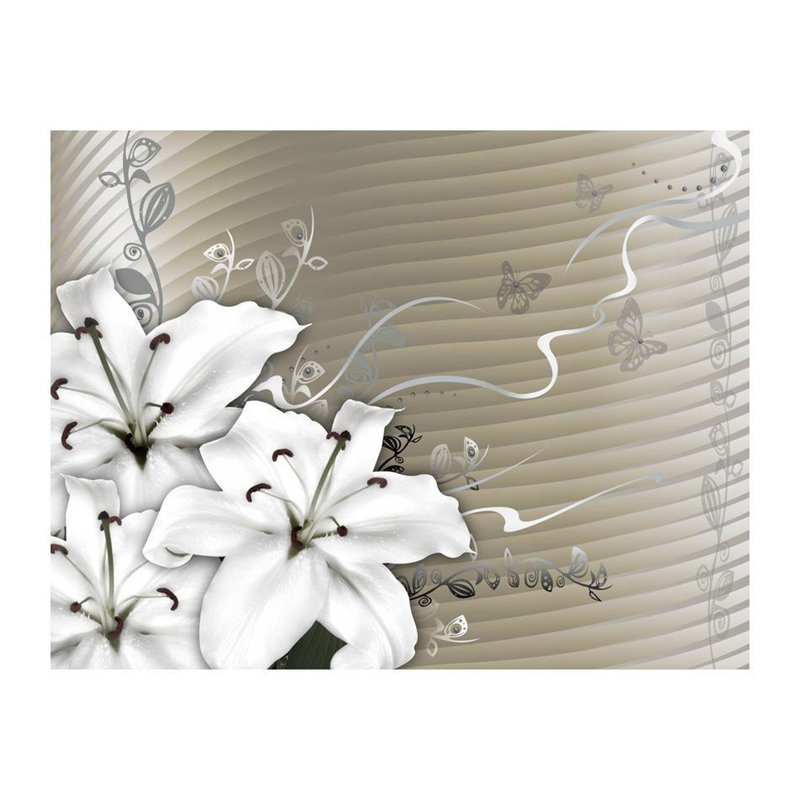 Floral Wall Mural, 121" L x 157" W