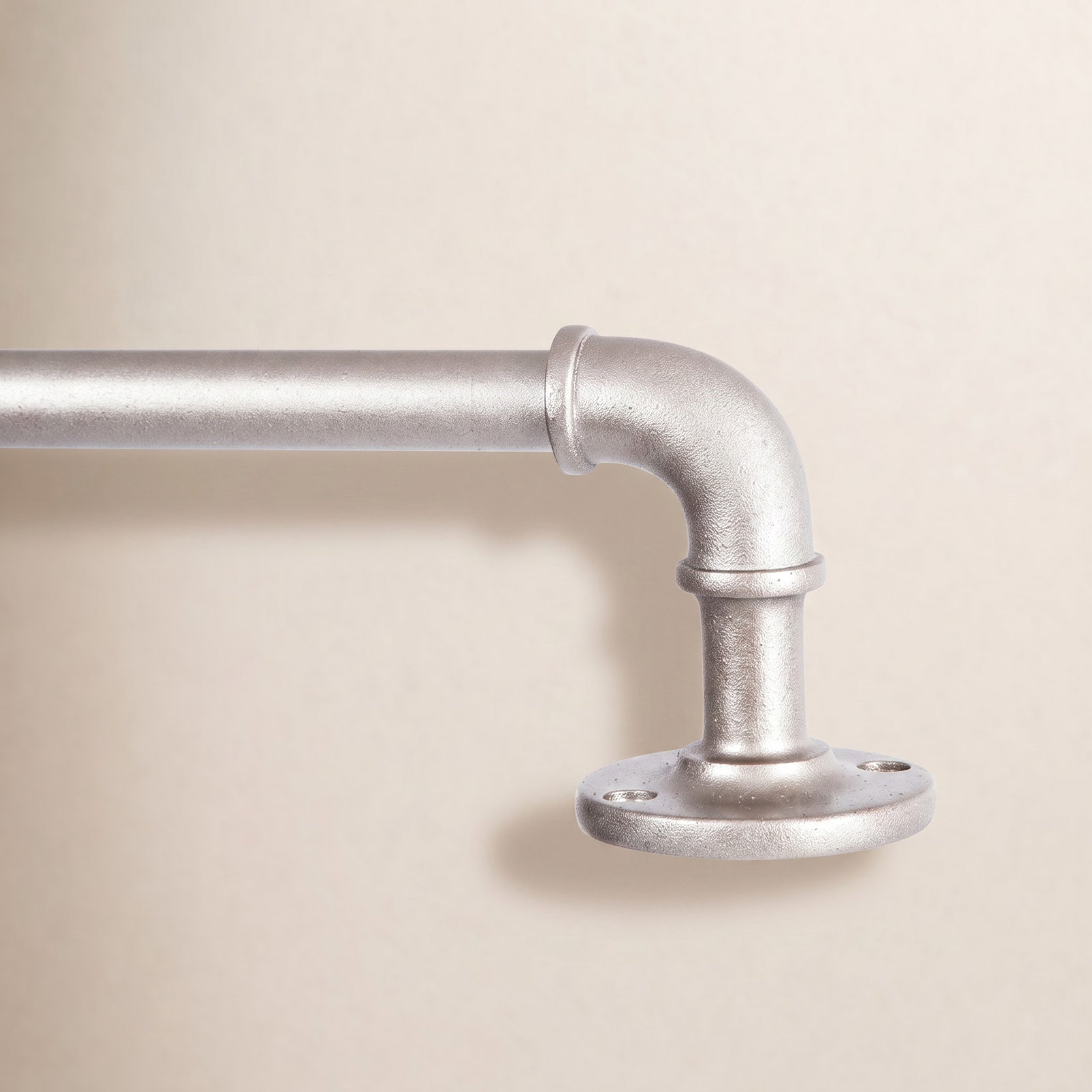Kincaid Single Curtain Rod, 28" - 48", Brushed Nickel