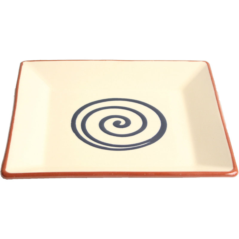 World Menagerie Abbe Ceramic Platter, Cream/Blue