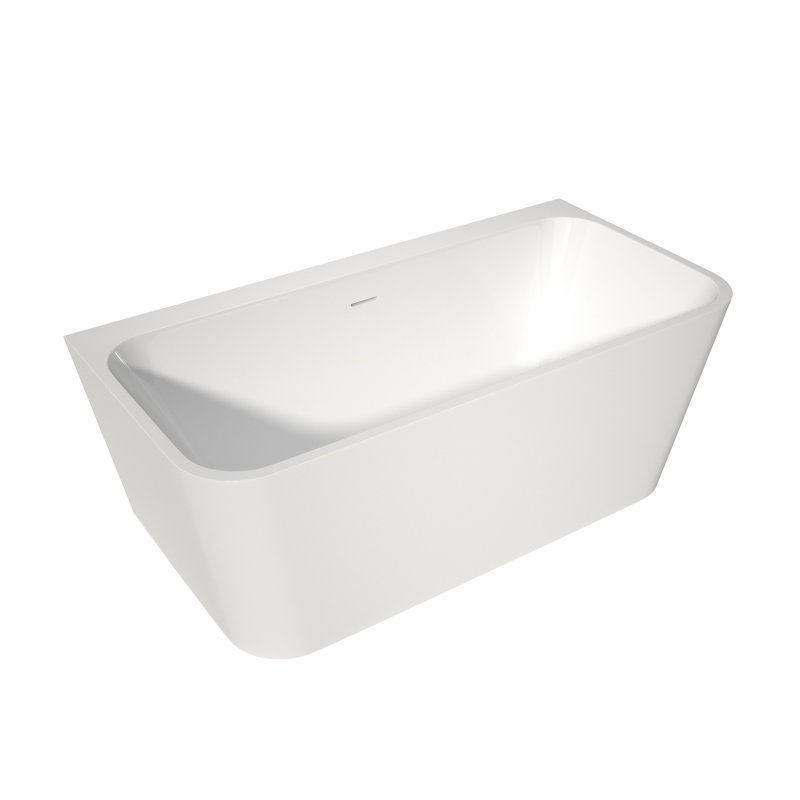 59.51 Inches Deep Acrylic Rectangular Bathtub, Gloss White Color, Non - Slip Design, Fiberglass Reinforcement For Long Lasting Performance 59" Soaking Bath Tub, In Surface, Reinforced Layer,