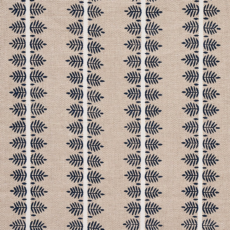 Alva Hand Block Print Fabric, Blue