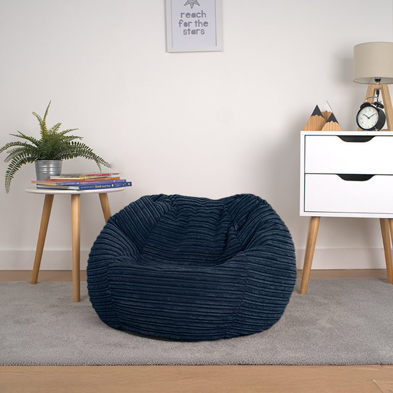 Polyester Refillable Classic Bean Bag, Navy