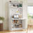 Compact Kitchen Pantry Buffet with Foldable Workstation-48522192