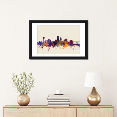 Skyline Series: Knoxville, Tennessee, États-Unis, impression sur toile tendue beige