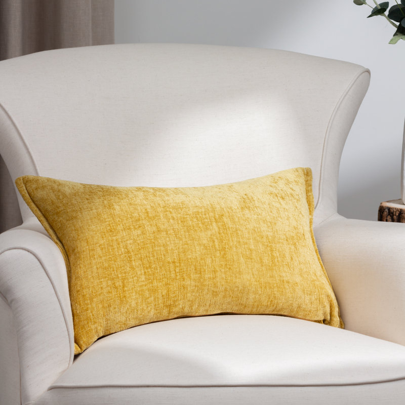 Buxton Rectangular Throw Cushion, Yellow