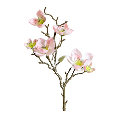 Bouquet de fleurs simulé 1 pièce, fleur de magnolia artificielle 19 pouces pour décoration de vase de table