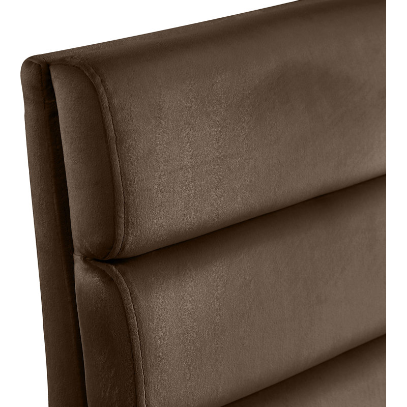 Kai Tufted Velvet Side Chair, Brown Velvet